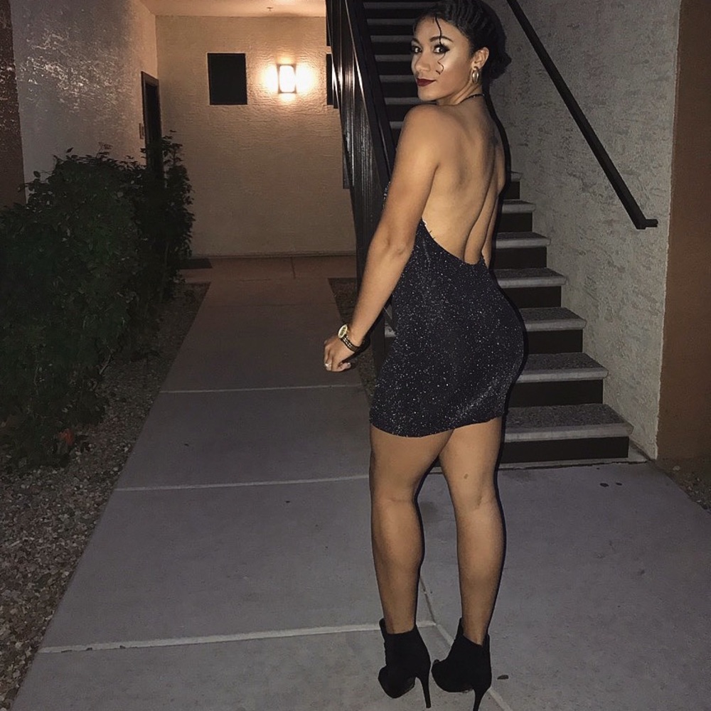 Sexy black sparkle dress